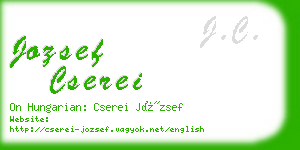 jozsef cserei business card